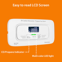 SENSYX PRC2000 · RV Propane + CO Detector · Flush Mount